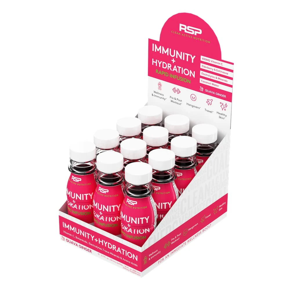 RSP Nutrition Immunity + Hydration Shots, Rapid Infusion. On-The-Go, 12 Pack - Image 2