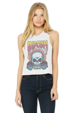 Bodybuilding.com Clothing Women's Skull Cropped Tank