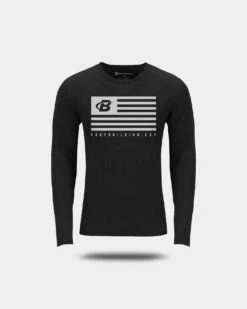 Bodybuilding.com B-Fit Flag Long-Sleeved Tee