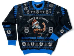 Bodybuilding.com Clothing BBCOM Clothing Santa Gains Holiday Sweater